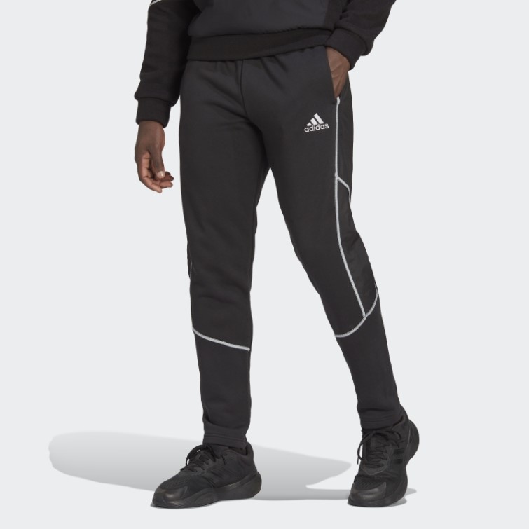 Pantalon En Molleton Adidas Essentials Reflect-in-the-dark Noir
