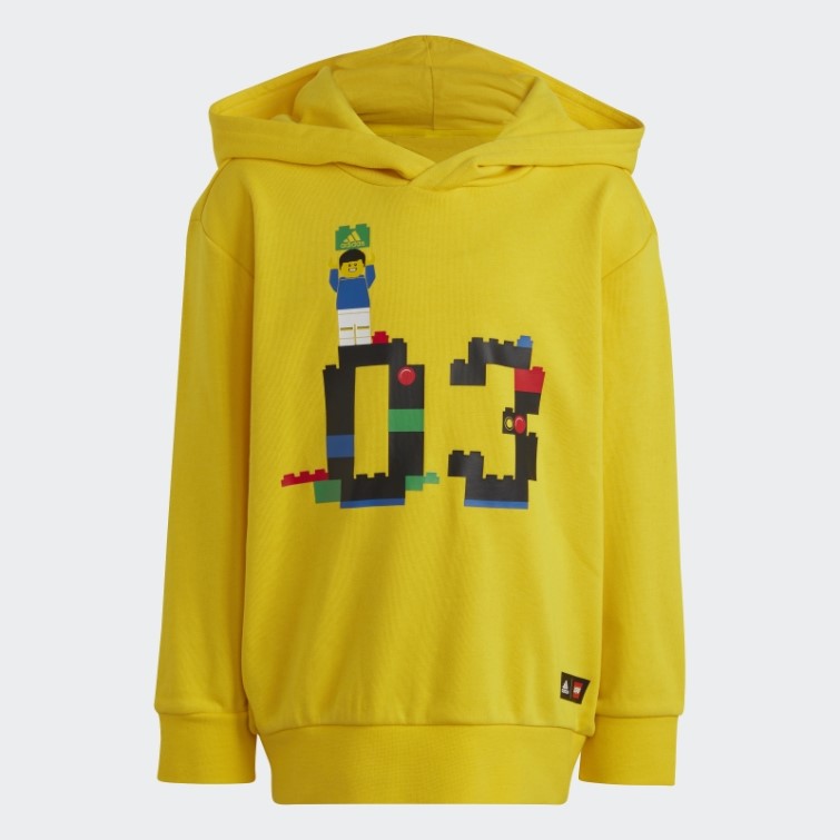 Adidas X Classic Lego Sweat à Capuche Jaune Fashion