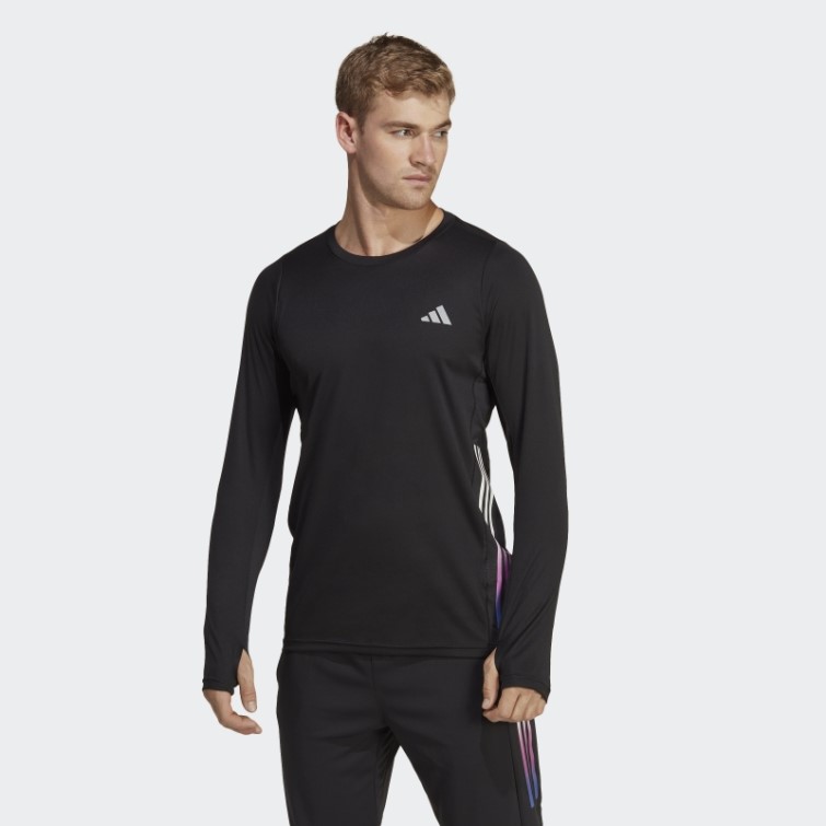 Top Noir à 3 Bandes Run Icon Adidas