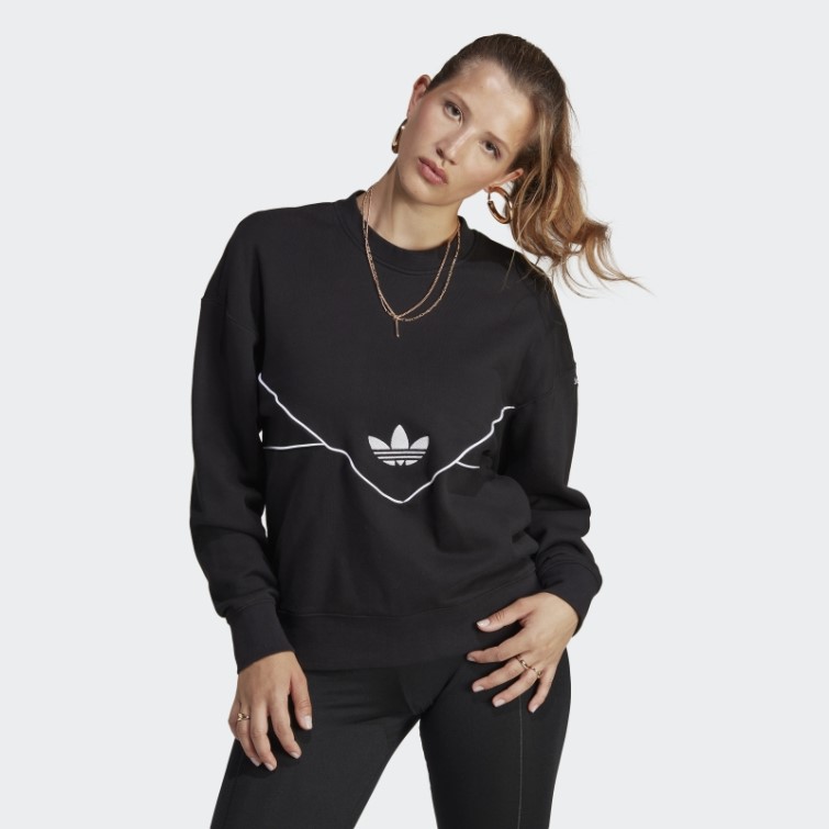 Sweat Adidas Boyfriend Crew Noir