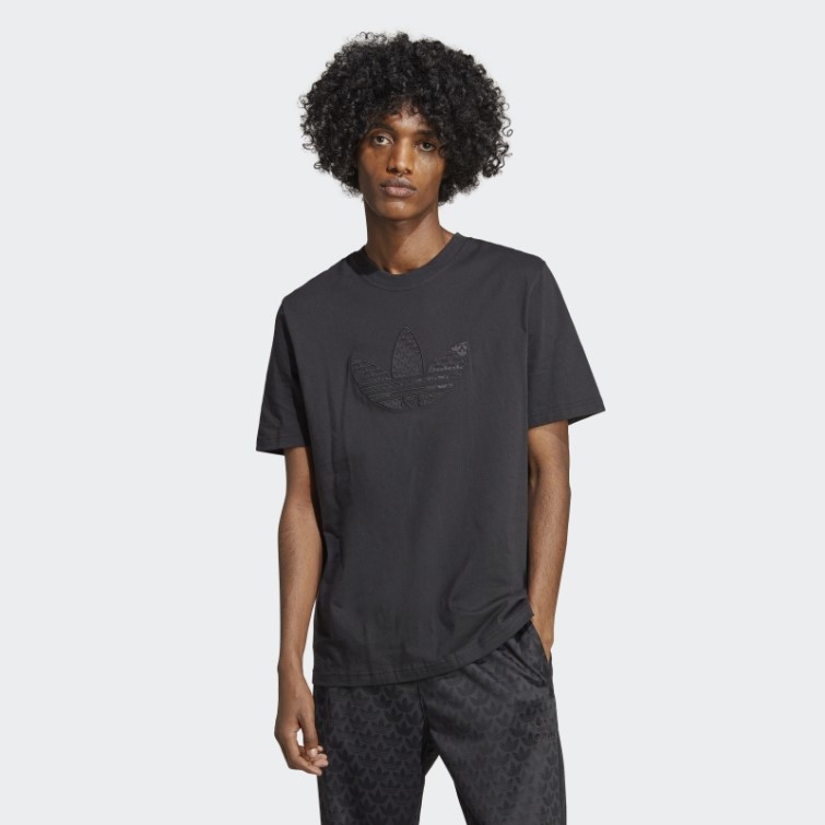 T-shirt Monogramme Graphique Adidas Noir