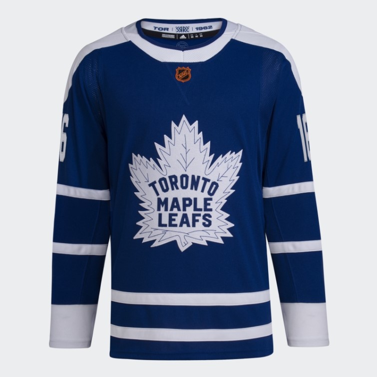 Leafs Marner Authentique Reverse Wordmark Maillot Adidas Royal 08 Ccm-sld