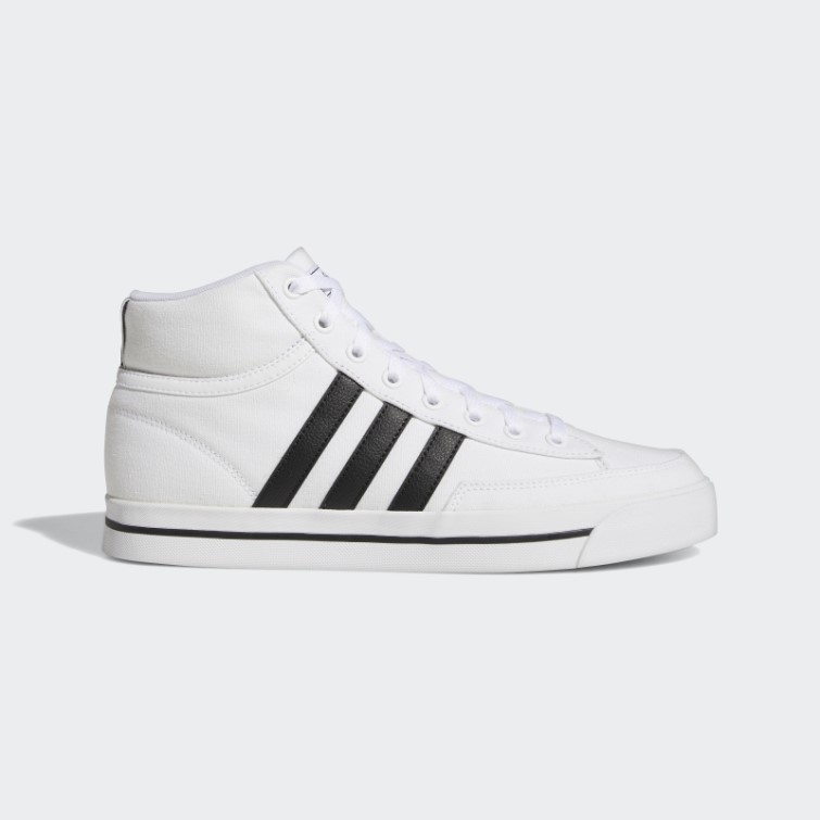 Chaussures De Skateboard Adidas Retrovulc Mid En Toile Blanc