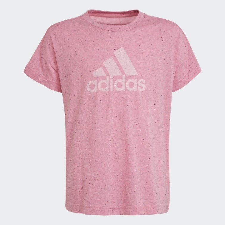 T-shirt Adidas Future Icons Ample En Coton Rose Avec écusson De Sport