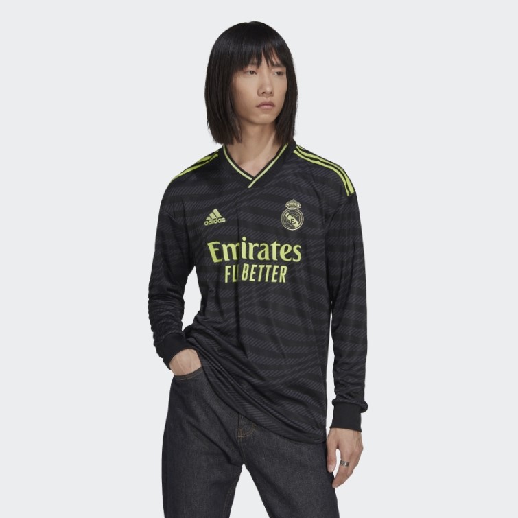 Adidas Maillot Real Madrid 22/23 Manches Longues Third Authentique Noir