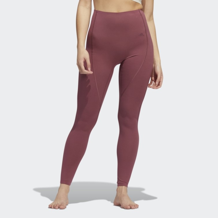 Adidas Yoga 4 Elements 7/8 Collants Mode Bordeaux