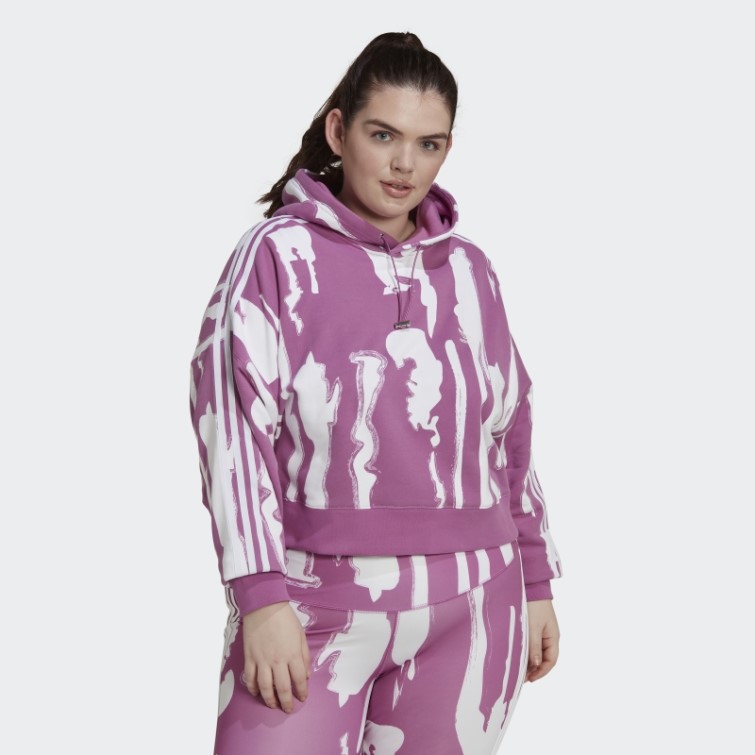 Sweat à Capuche Lilas (grande Taille) Adidas