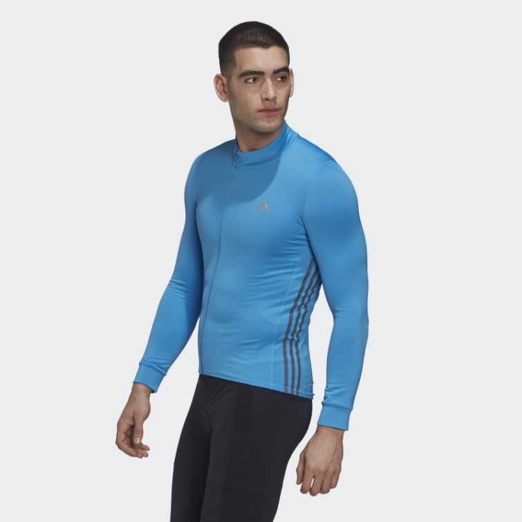 Le Maillot Cycliste Manches Longues Cold.rdy Adidas Bleu