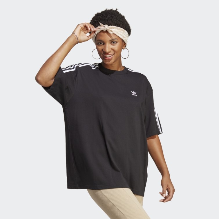 T-shirt Oversize Adidas Adicolor Classics Noir