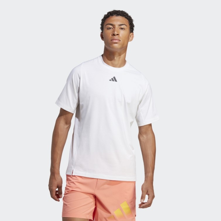 T-shirt D'entrainement Adidas Train Icones 3 Bar Blanc