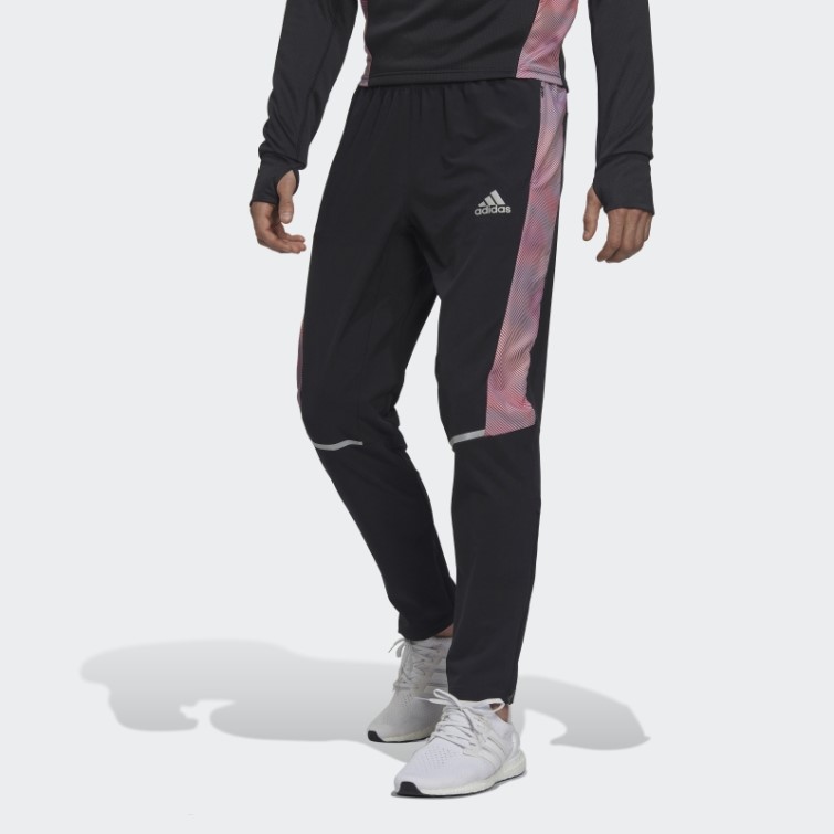 Posséder Le Pantalon De Jogging Colorblock Run Adidas Noir
