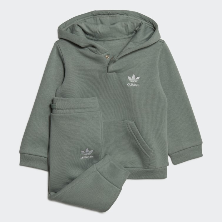 Adicolor Sweat à Capuche Ensemble Adidas Argent Vert