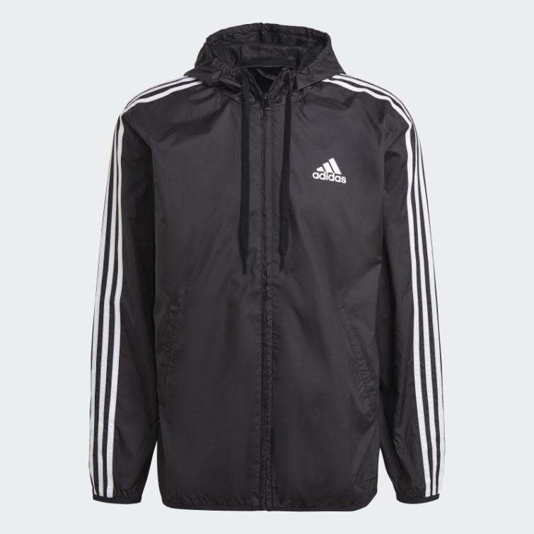 Coupe-vent Adidas Primegreen Essentials 3 Bandes Noir