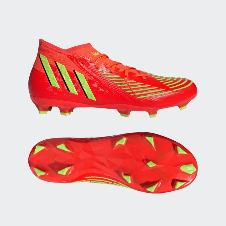 Adidas Predator Edge.2 Chaussures De Football Pour Terrain Sec Rouge