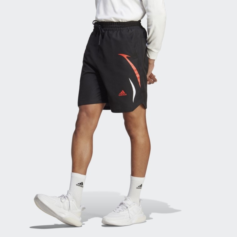 Adidas Short Tissé Color Block Noir