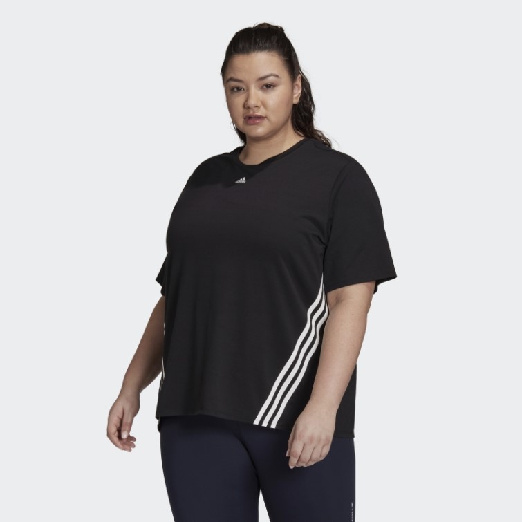 Train Icon 3-stripes T-shirt (grande Taille) Noir Adidas