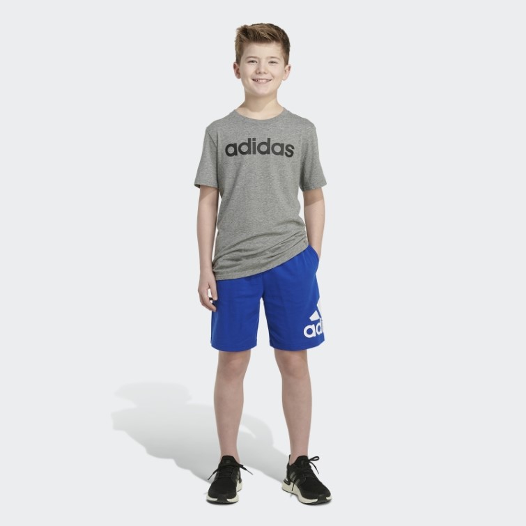 Adidas Bleu Royal Essentiel Français Terry écusson De Short De Sport