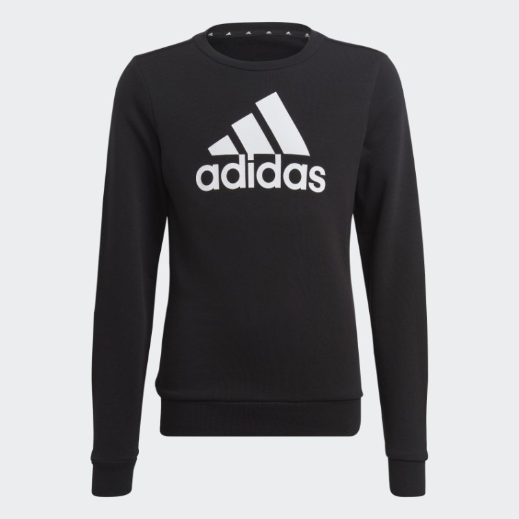 Sweat Adidas Essentials Gros Logo En Coton Noir