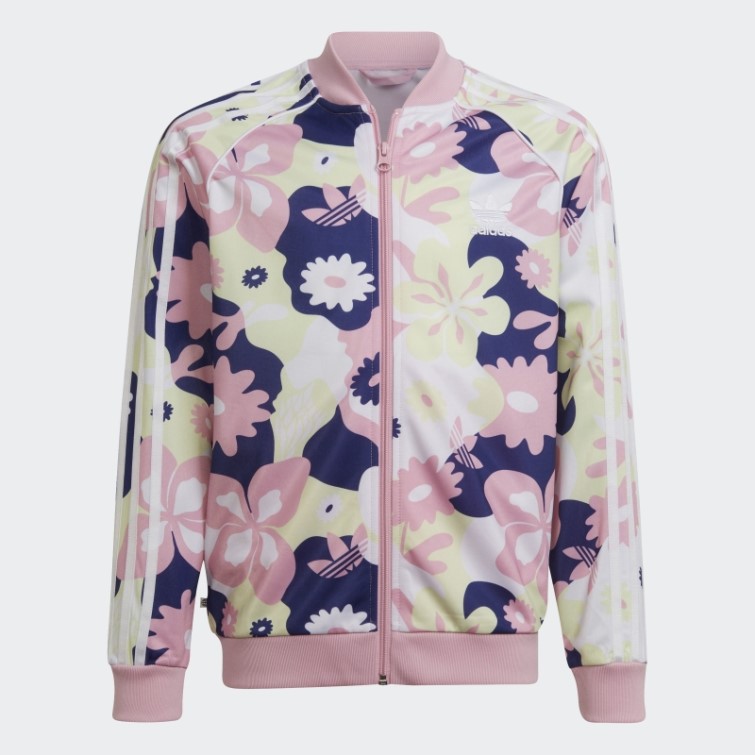 Adidas Allover Flower Print Sst Survêtement Blanc