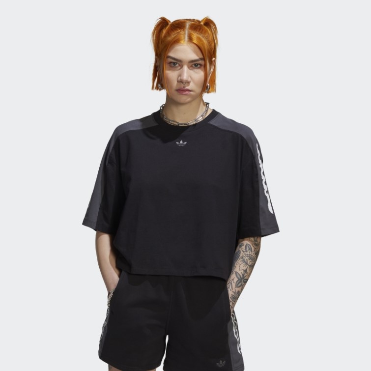 T-shirt Court Graphique Noir Adidas