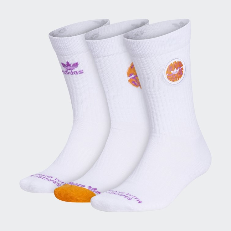 Socquettes Spiral Crew 3 Paires Blanc Adidas