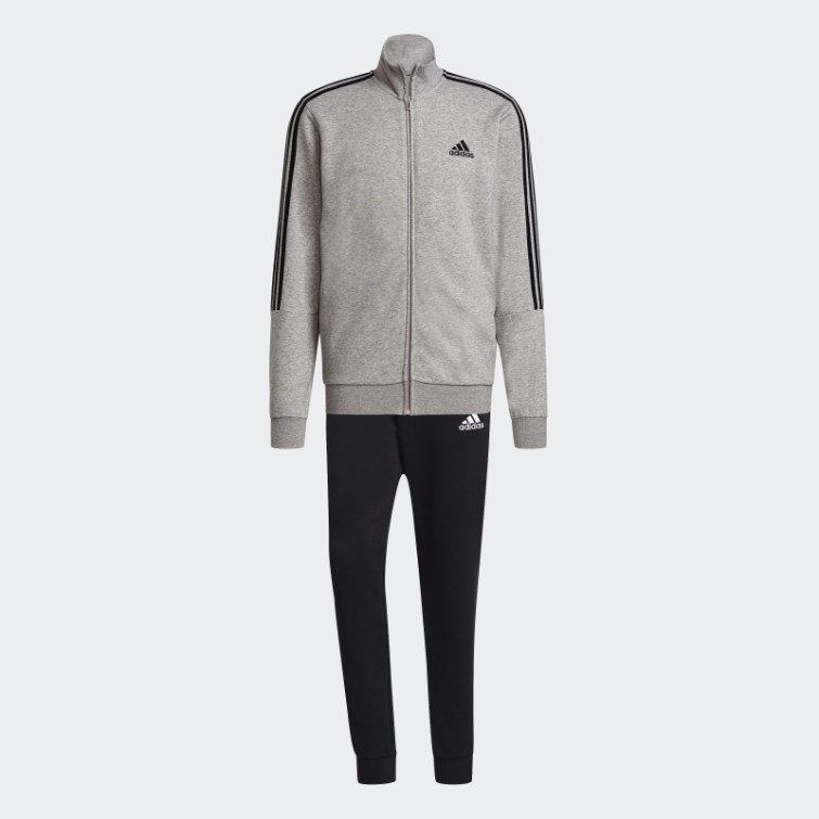 Survetement Aeroready Essentials 3 Bandes Gris Moyen Adidas