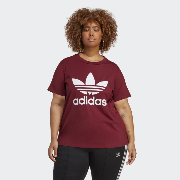 T-shirt Trèfle Adidas Adicolor Classics Rouge (grande Taille)
