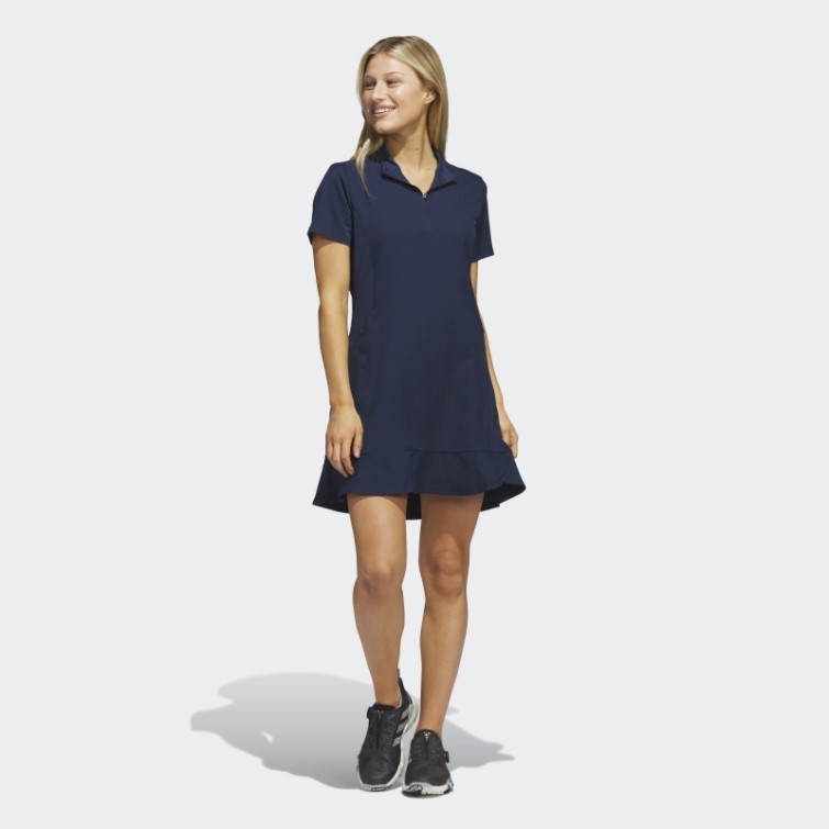 Adidas Robe à Volants Bleu Marine
