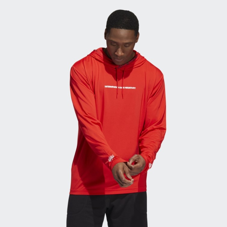 Donovan Mitchell Sweat à Capuche Rouge Adidas