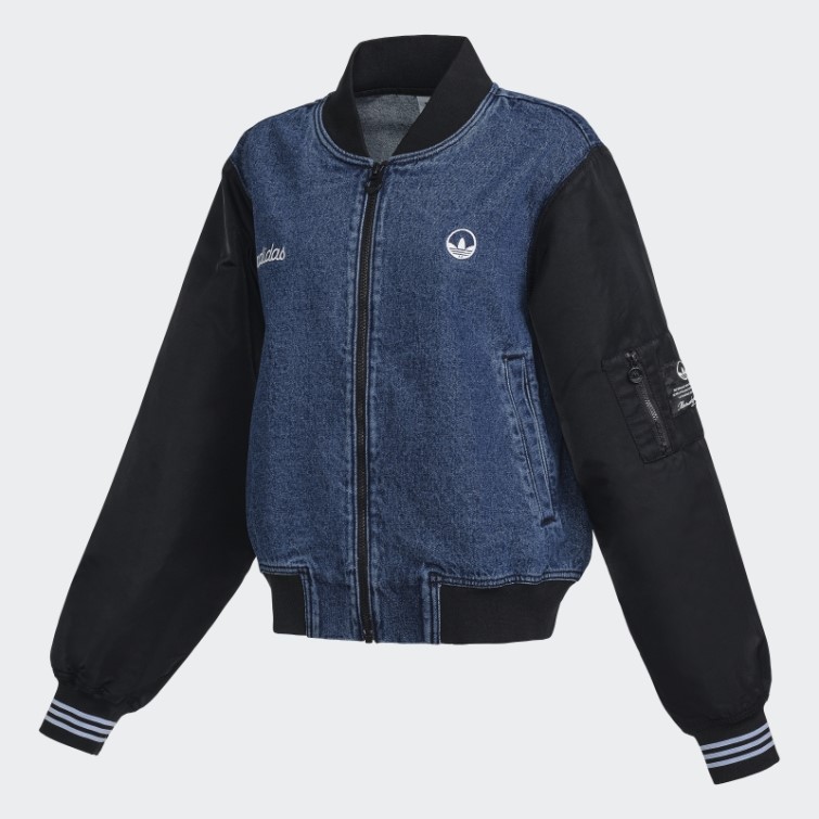 Veste En Jean Collégiale Denim Bleu Indigo Adidas