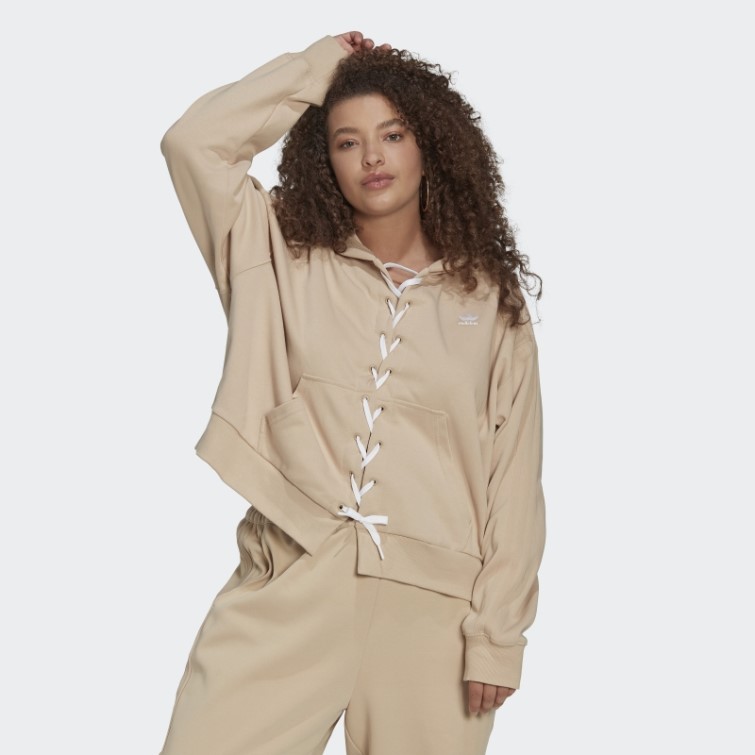 Sweat à Capuche Beige à Lacets Always Original (taille Plus) Adidas