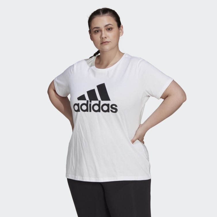 T-shirt Logo Adidas Essentials Blanc (taille Plus)