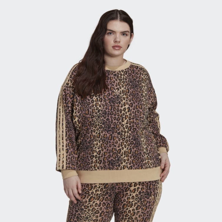 Sweat Adidas Crew (taille Plus) Beige