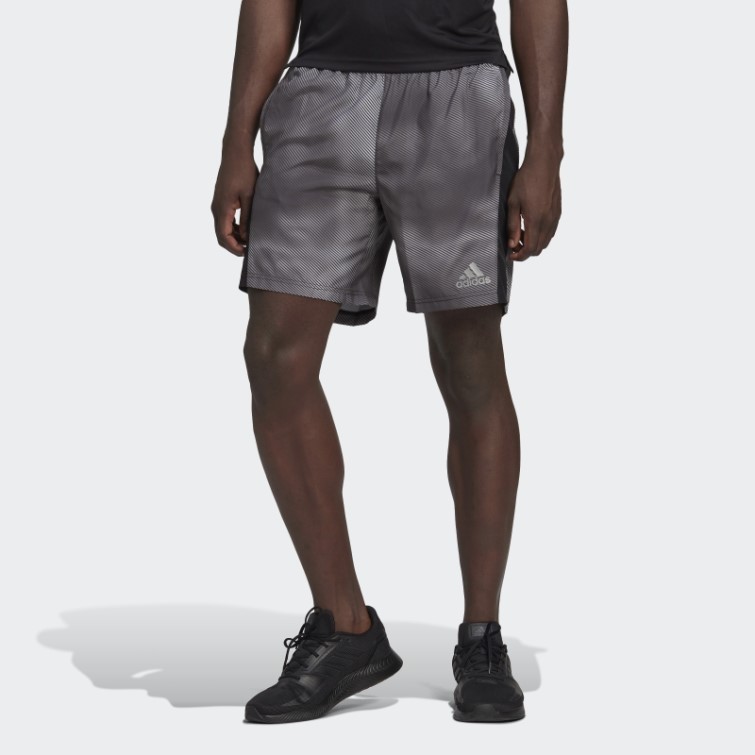 Adidas Short Colorblock Propriétaire De La Course Gris