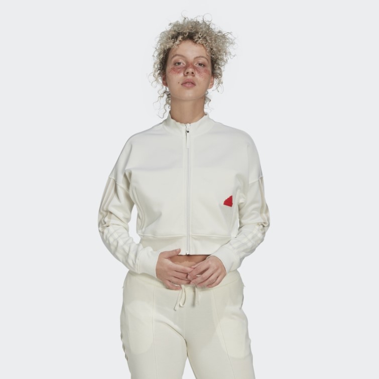 Adidas Haut De Survêtement Court Blanc