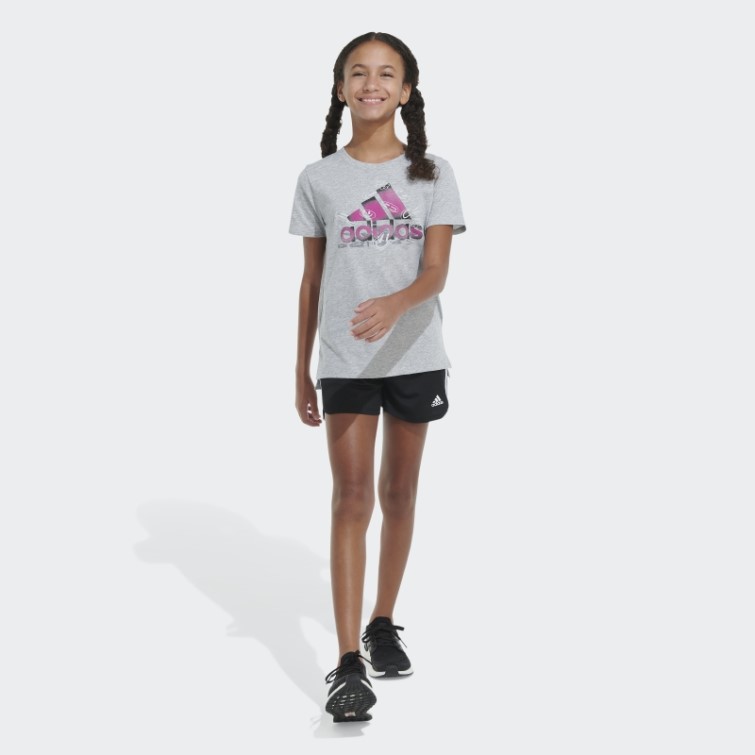 Tee Shirt Adidas Heather Ventilé Gris Moyen