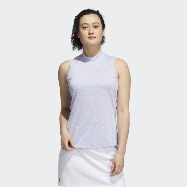 Adidas Violettone Jacquard Primepolo Sans Manches Bleu