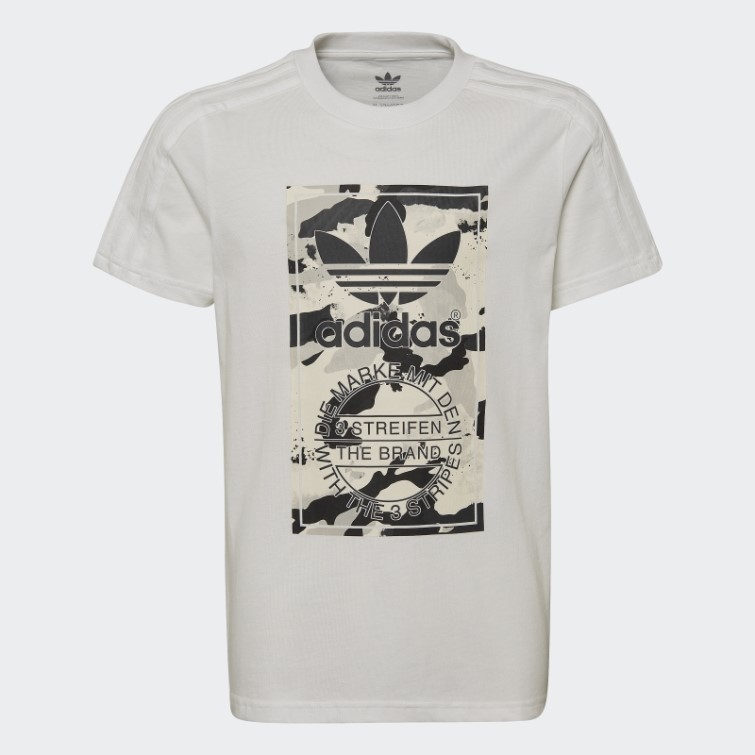T-shirt Graphique Camo Adidas Blanc