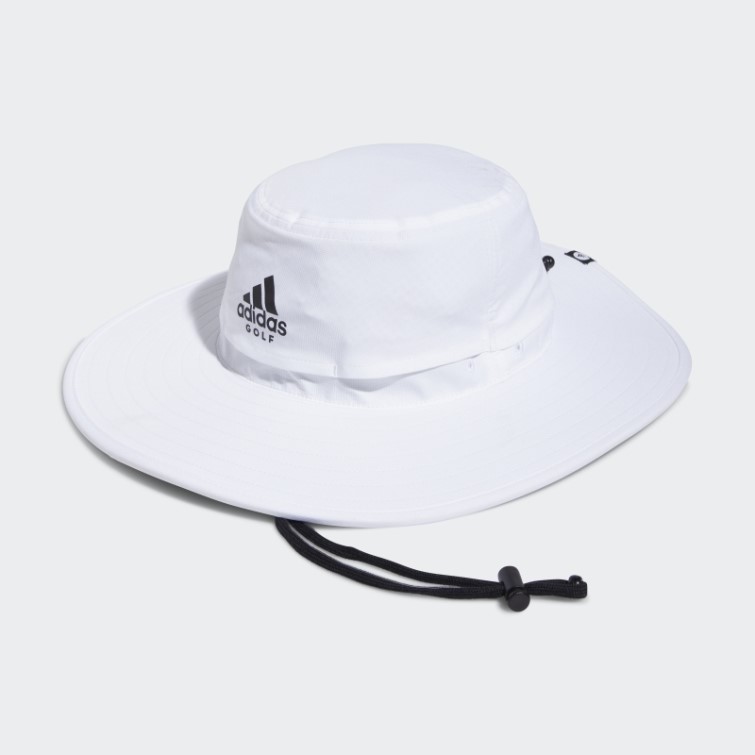 Chapeau De Soleil De Golf à Large Bord Adidas Blanc