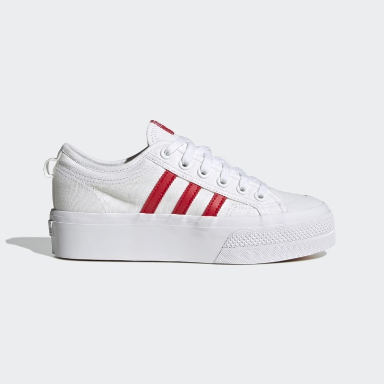 Adidas Nizza Plate-forme Chaussures écarlate