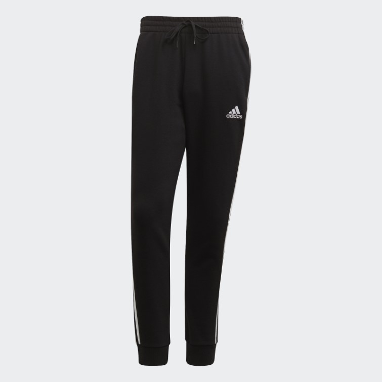 Pantalon Fuselé à 3 Bandes En Molleton Essentials Noir Adidas