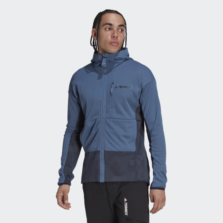 Adidas Terrex Zupahike Veste Polaire à Capuche Acier