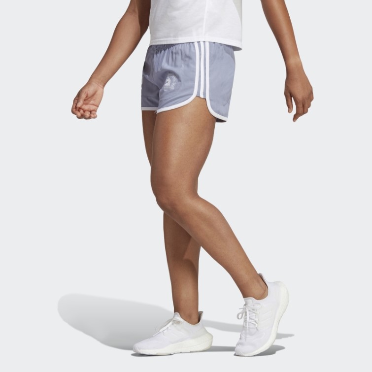 Boston Marathon 2023 M20 Short De Course Adidas Argent Violet