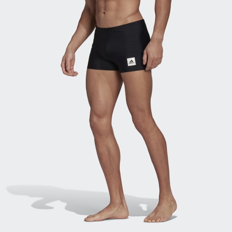 Boxer De Bain Uni Noir Adidas