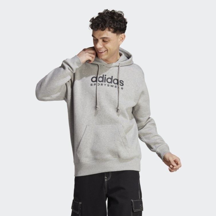 Adidas All Szn Polaire Graphique Sweat à Capuche Gris Moyen