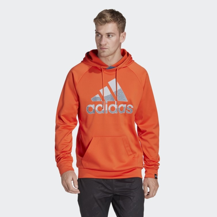 Aeroready Game And Go Gros Logo Sweat à Capuche Adidas Orange
