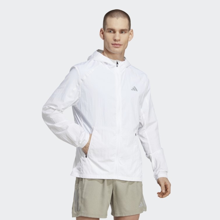 Veste D'échauffement Marathon Blanche Adidas
