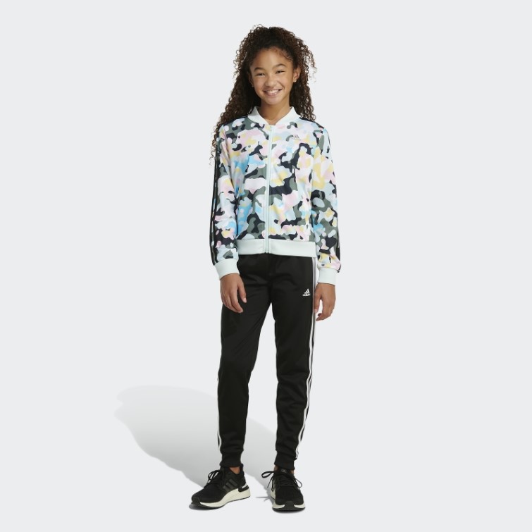 Veste Adidas Allover Print 3 Bandes Blanc