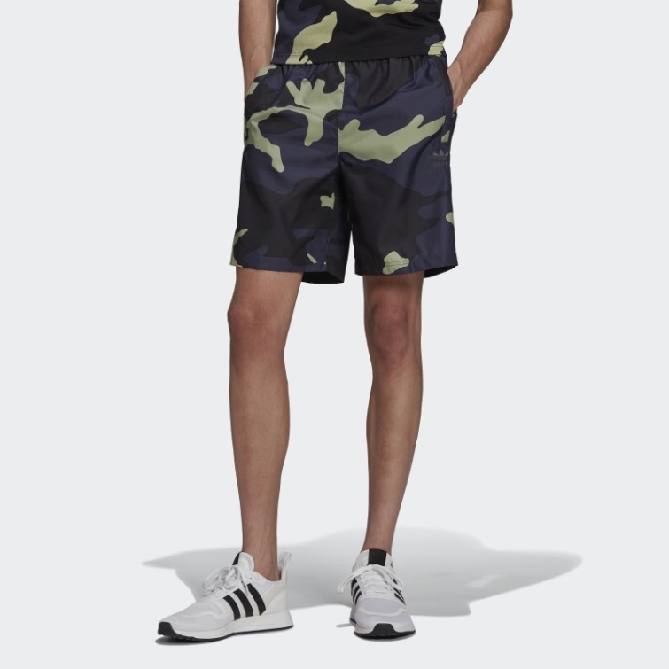 Adidas Short Camouflage Graphique Bleu Marine