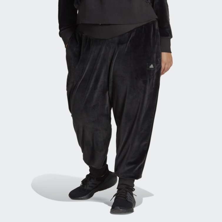 Adidas Pantalon De Jogging En Velours Cosy Holidayz Noir (grande Taille)